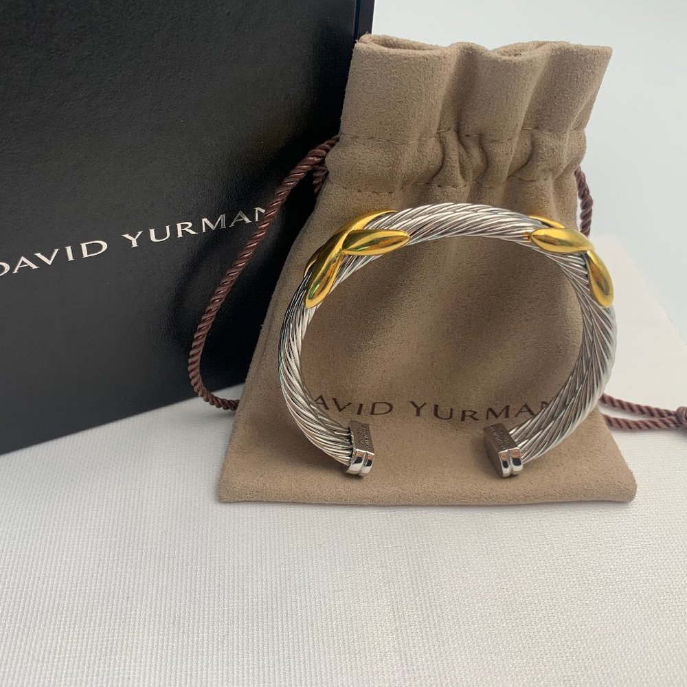 Gold x logo Sterling Silver Bracelet